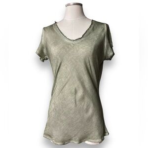 BOLUFE Bianca Raw Edge T-Shirt Olive